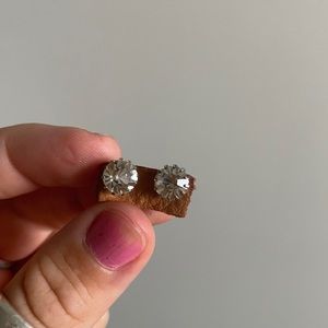 Diamond stud earrings